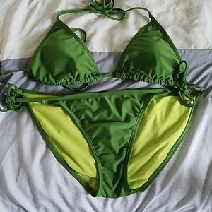 Triangle bikini top and bottoms